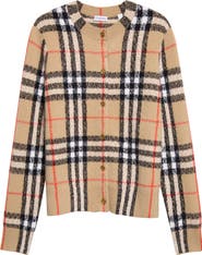 Burberry Clara Check Cashmere Cardigan