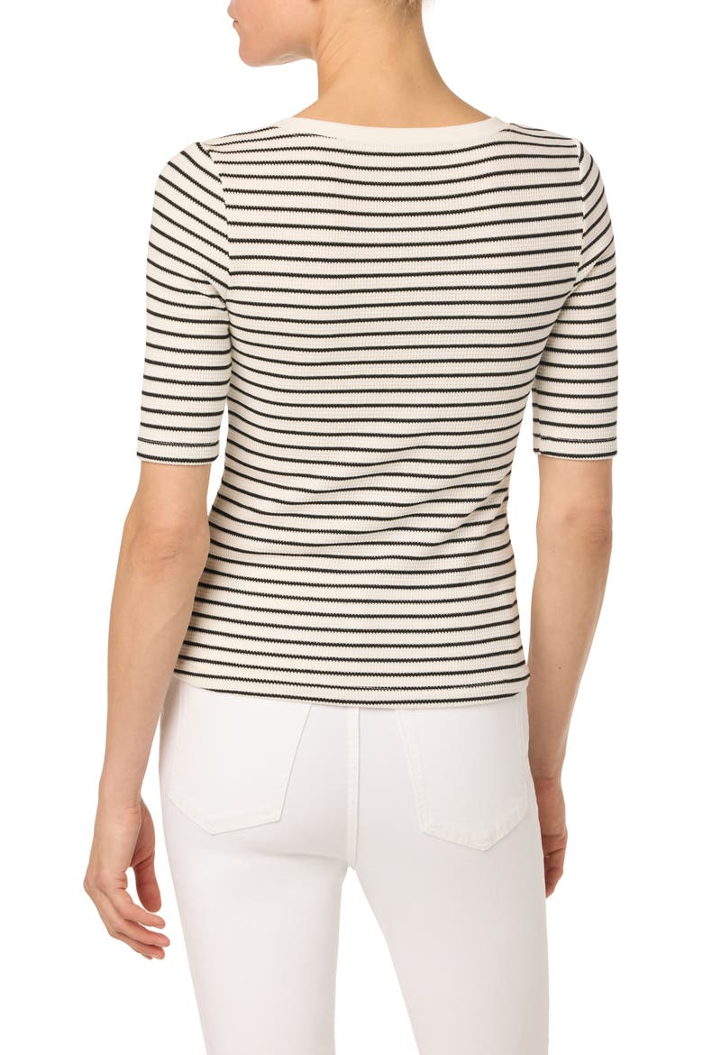 Stripe Short Sleeve Henley, Alternate, color, BLACK/ WHITE STRIPE