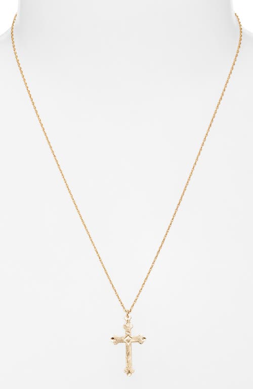 Set & Stones Julian Cross Pendant Necklace In Gold