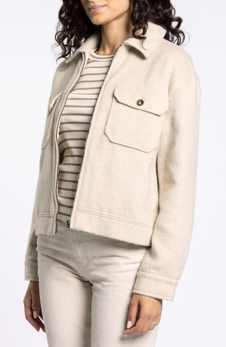 Thread & Supply Isra Shirt Jacket, Alternate, color, Heather Taupe