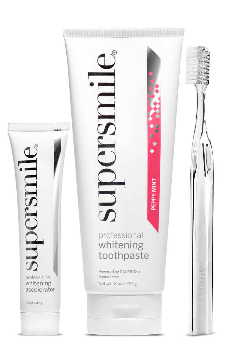 Peppy Mint toothpaste with Accelerator & Crystal Collection toothbrush, Main, color, Red