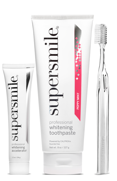 Peppy Mint toothpaste with Accelerator & Crystal Collection toothbrush
