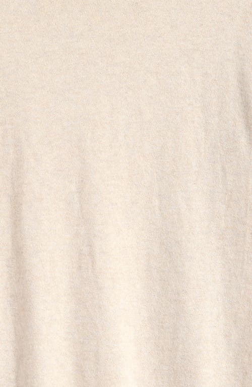 Nordstrom Kids' Cotton & Cashmere Crewneck Sweater In Beige Oatmeal Light Heather