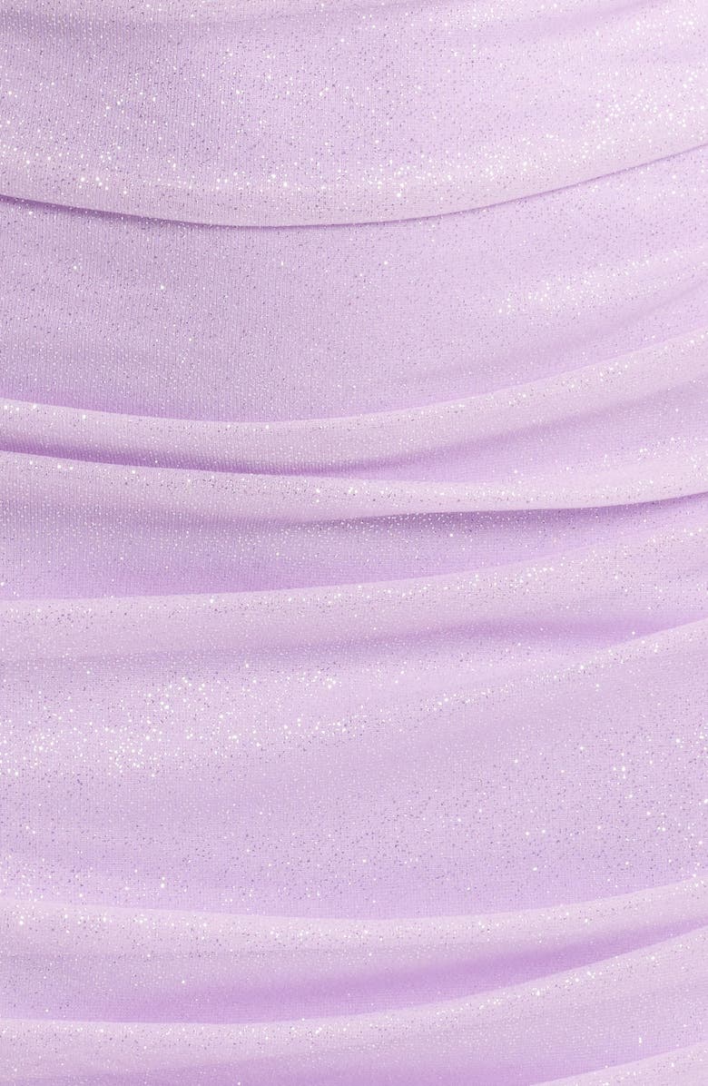 Jump Apparel Glitter Strapless Ruched Dress, Alternate, color, Lilac