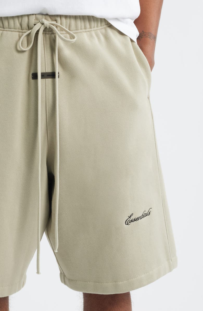 Fear of God Essentials Fleece Basketball Shorts, Alternate, color, Abbey Stone/ Abbey Stone
