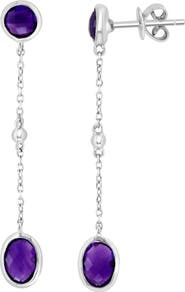 EFFY Sterling Silver Amethyst Drop Earrings