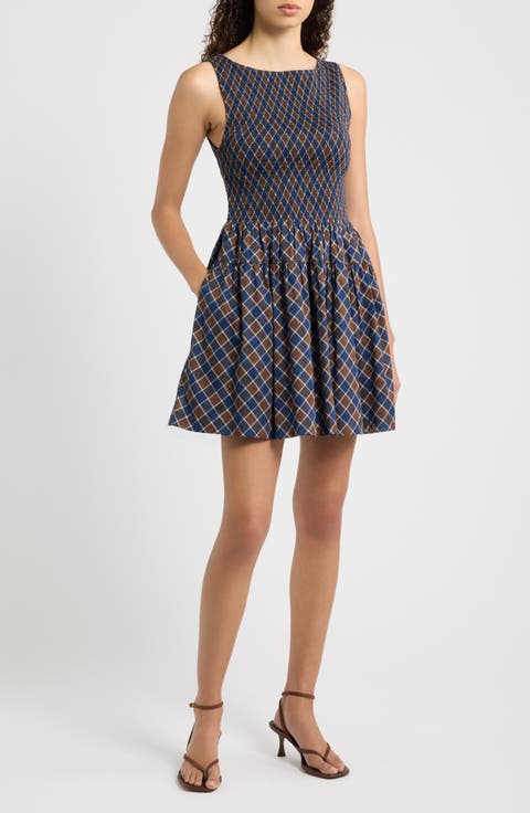 The Cosima Smocked Cotton Minidress