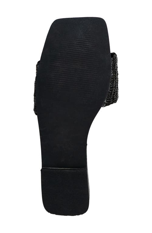 Chase & Chloe Chase And Chloe Taylor Faux Pearl Slide Sandal In Black