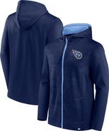 FANATICS Men's Fanatics Branded Navy/Light Blue Tennessee Titans Ball Carrier Full-Zip Hoodie
