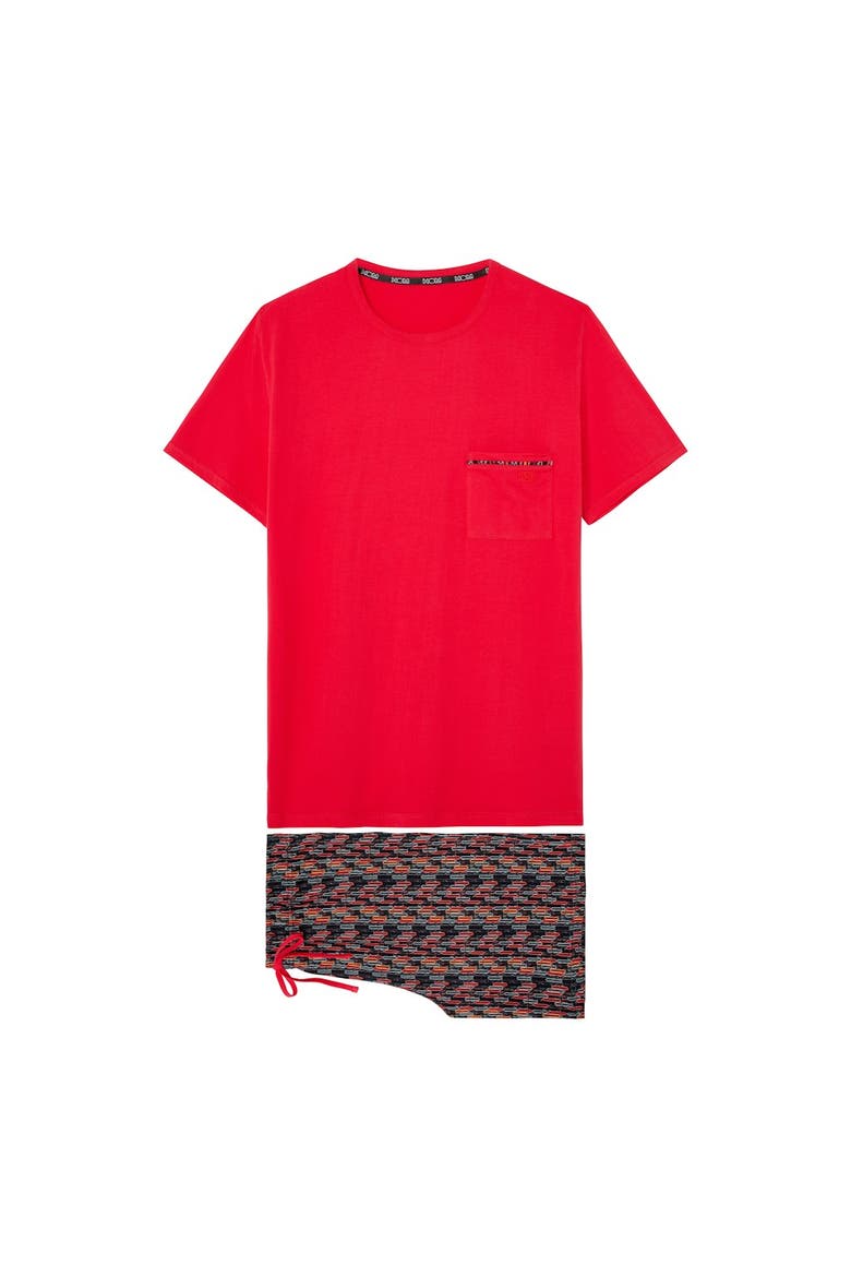Westgate Short Pajama Set, Main, color, Red Print