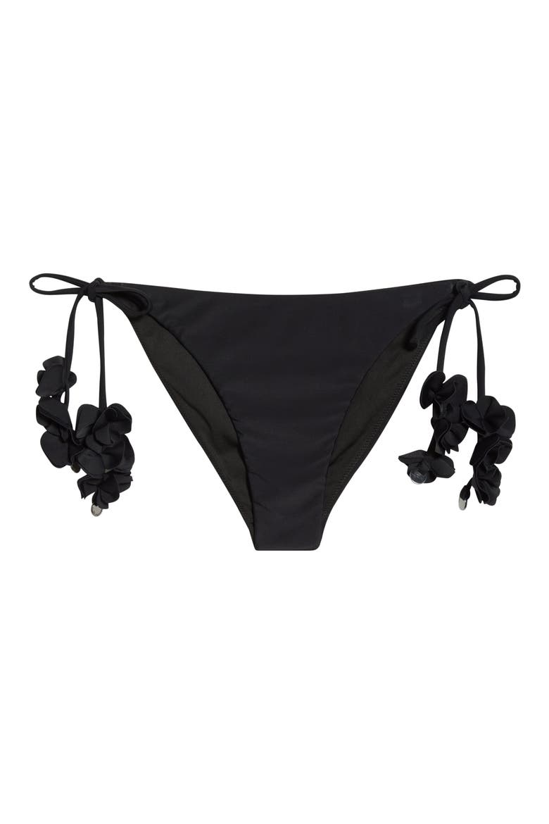 Benni Side Tie Bikini Bottoms, Alternate, color, BLACK
