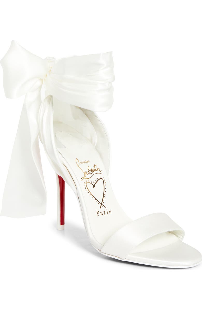 Christian Louboutin Miss Z Desert Sandal, Main, color, Ivory/ Snow