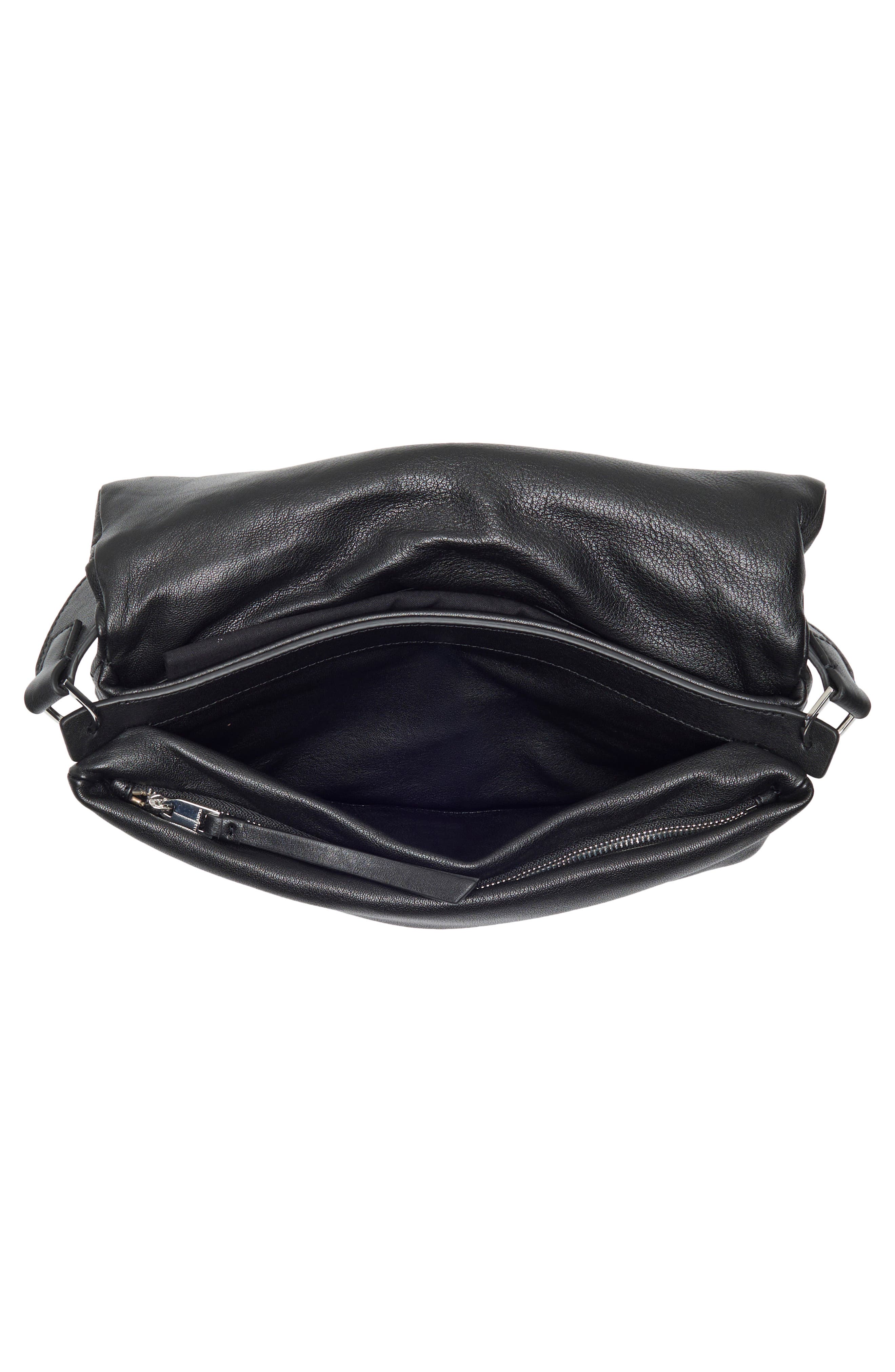 AllSaints Vittoria Quilted Leather Shoulder Bag, Alternate, color, Black