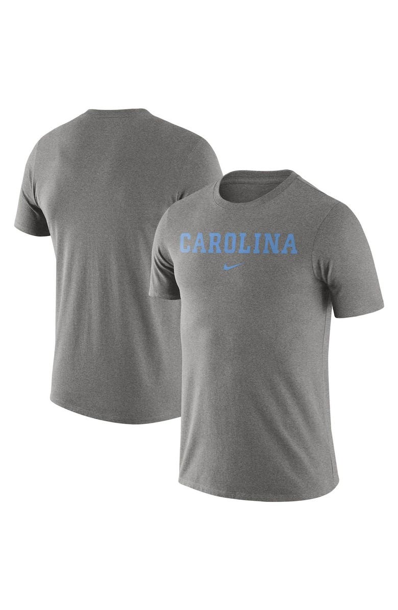 Nike Men's Nike Heathered Gray North Carolina Tar Heels Essential Wordmark T-Shirt, Main, color,