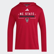 adidas Men's adidas Red NC State Wolfpack D4T Long Sleeve Hooded T-Shirt