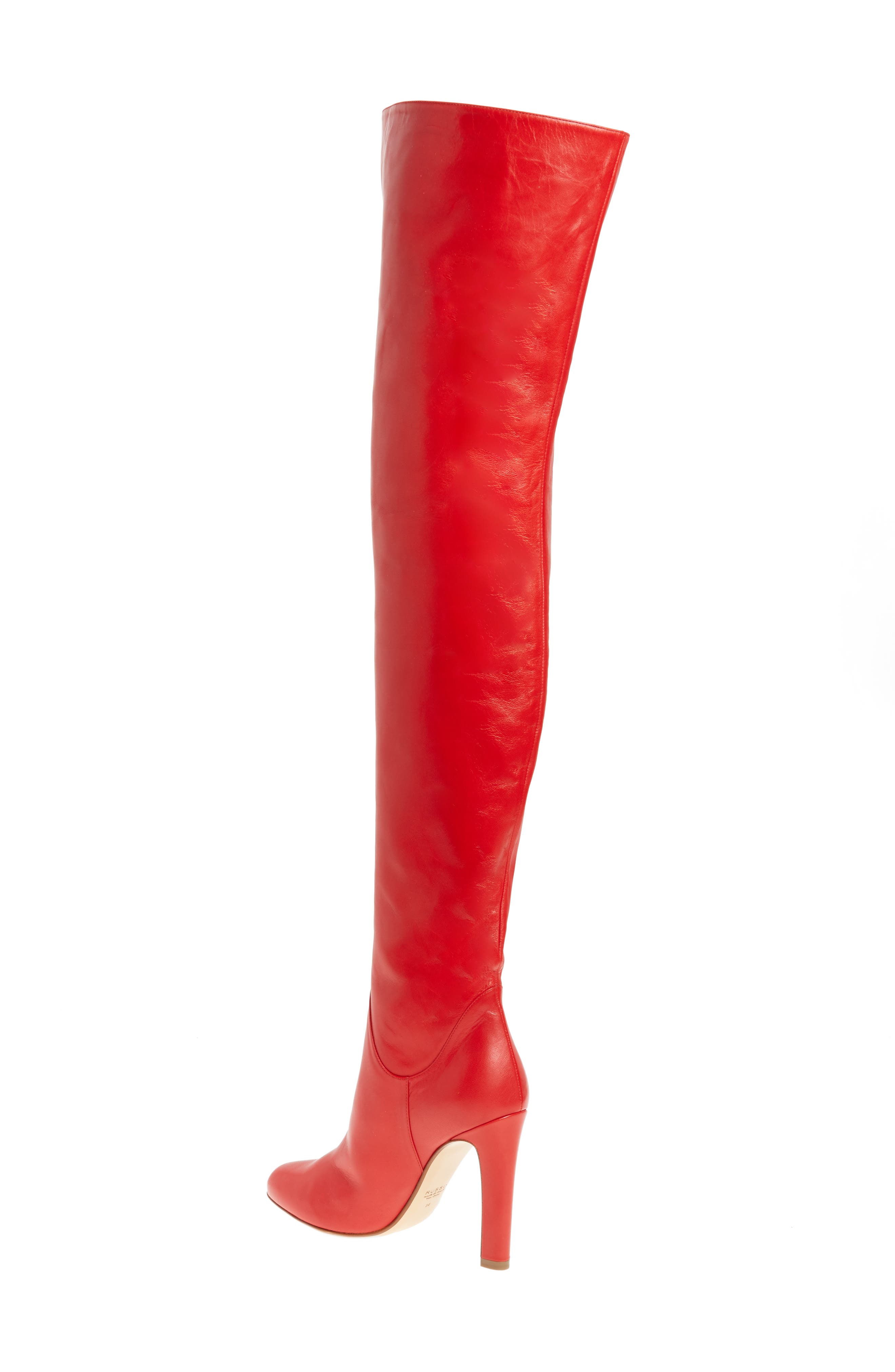 Over the Knee Boot, Alternate, color, RED LEATHER