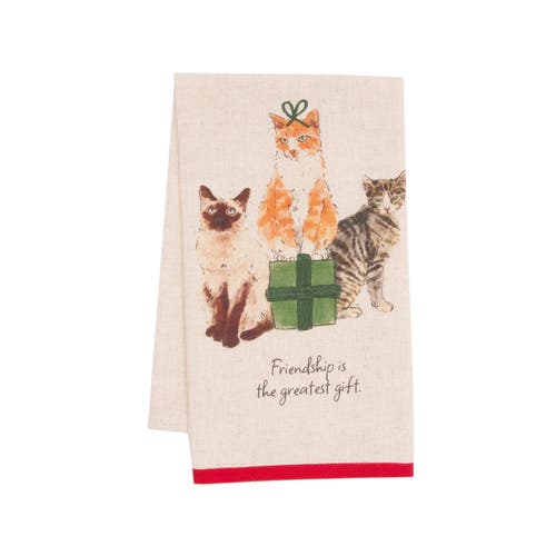 Carol & Frank Friendship Cats Pet Lovers Towel In Multi