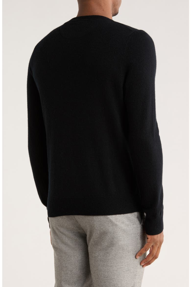 Cashmere Crewneck Sweater, Alternate, color, BLACK CAVIAR