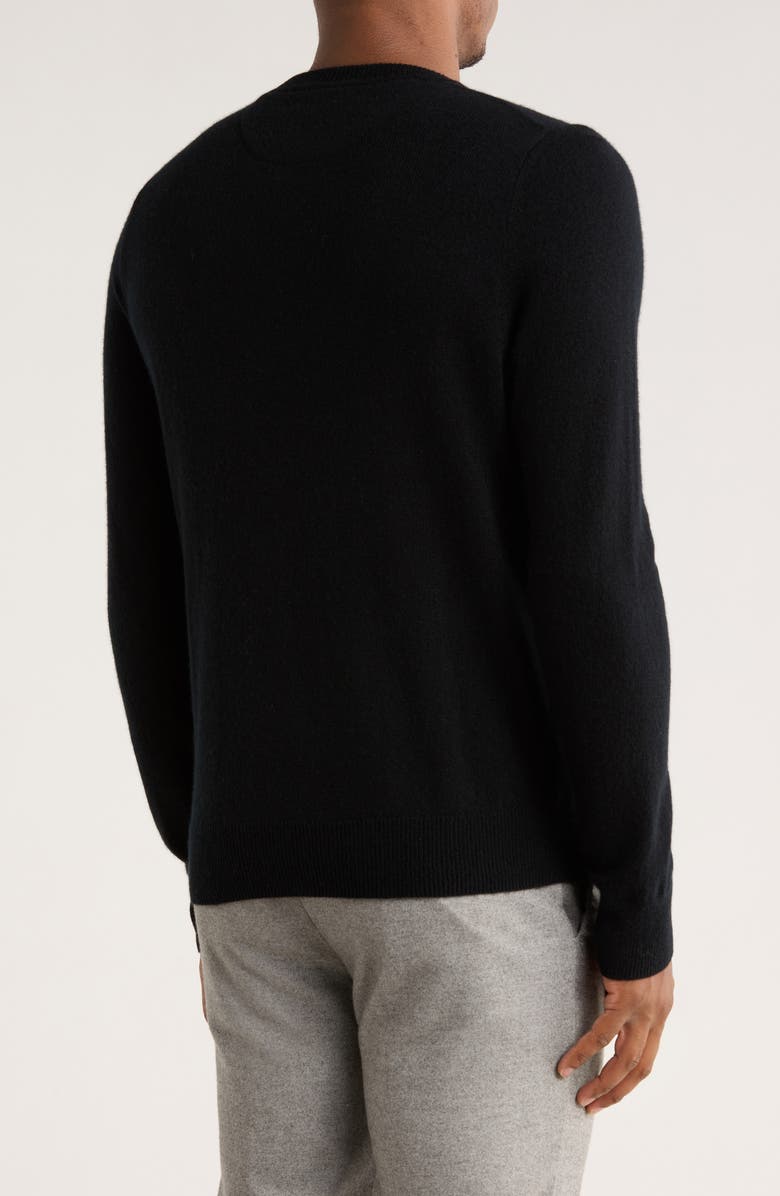 Nordstrom Cashmere Crewneck Sweater, Alternate, color, Black Caviar