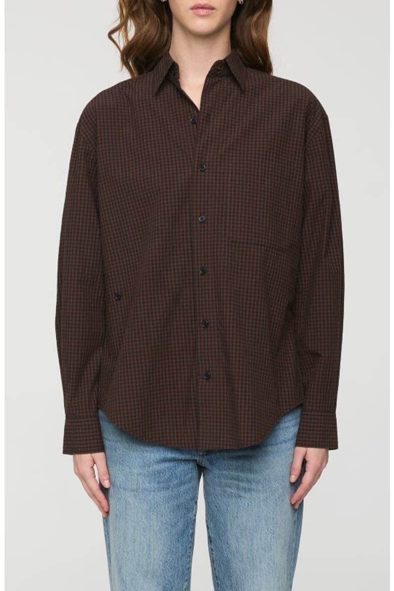 Mila Check Shirt, Main, color, HOT TODDY