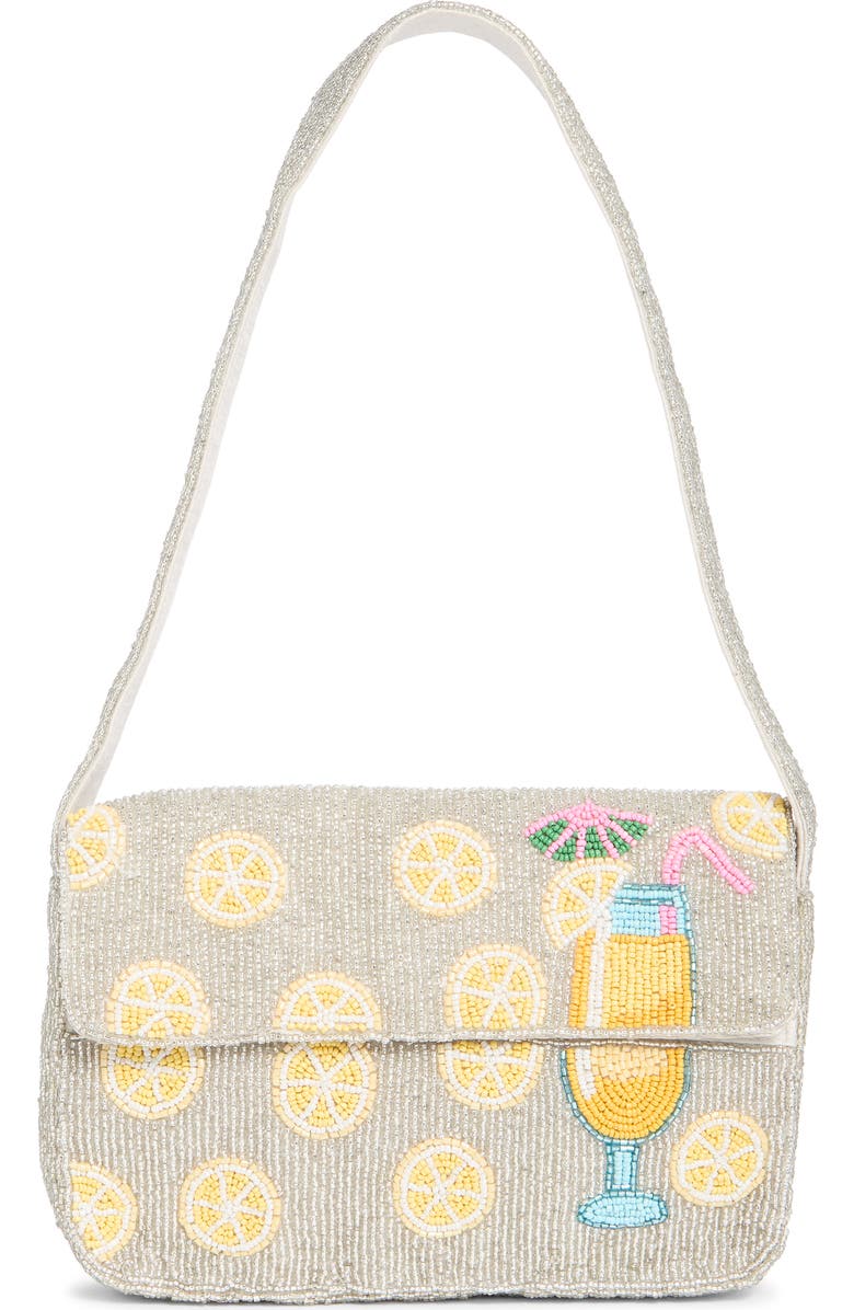 Collection XIIX Lemonade Beaded Baguette Shoulder Bag, Main, color, Grey Multi