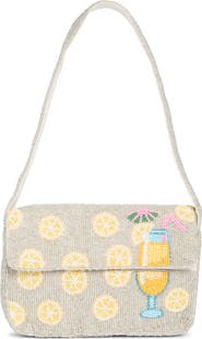 Collection XIIX Lemonade Beaded Baguette Shoulder Bag