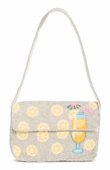 Collection XIIX Lemonade Beaded Baguette Shoulder Bag