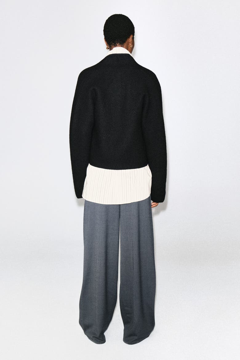 Wool-Blend Wide-Leg Pants, Alternate, color, BLUE-GRAY