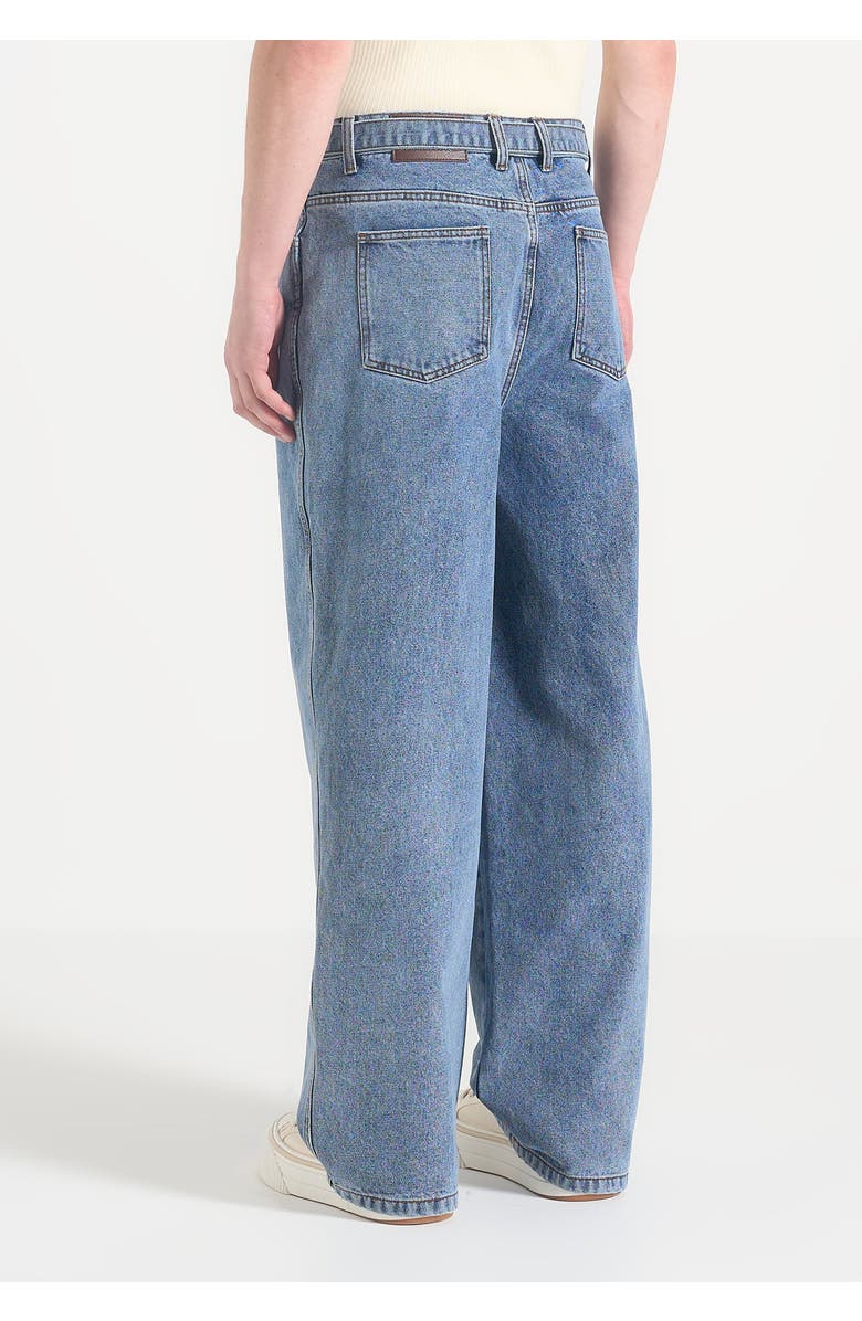 Manière De Voir Adam Wide Leg Belted Jeans, Alternate, color, Blue Wash