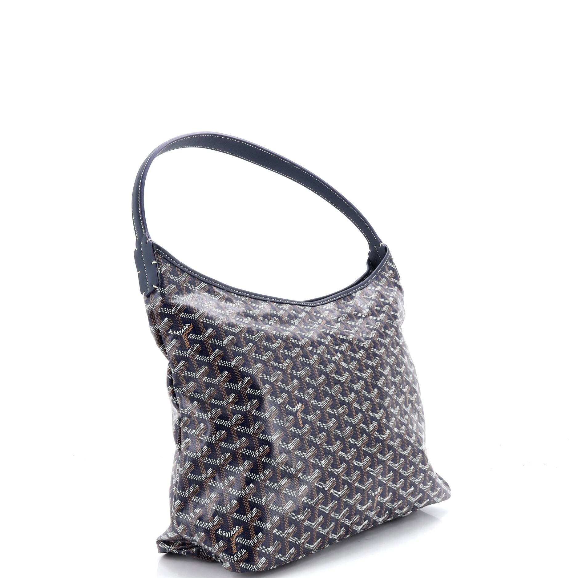 Pre-Owned Goyard Boheme Hobo Coated Canvas, Alternate, color, Blue