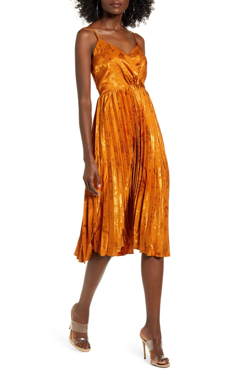 J.O.A. Pleat Skirt Sleeveless Dress, Main, color, 