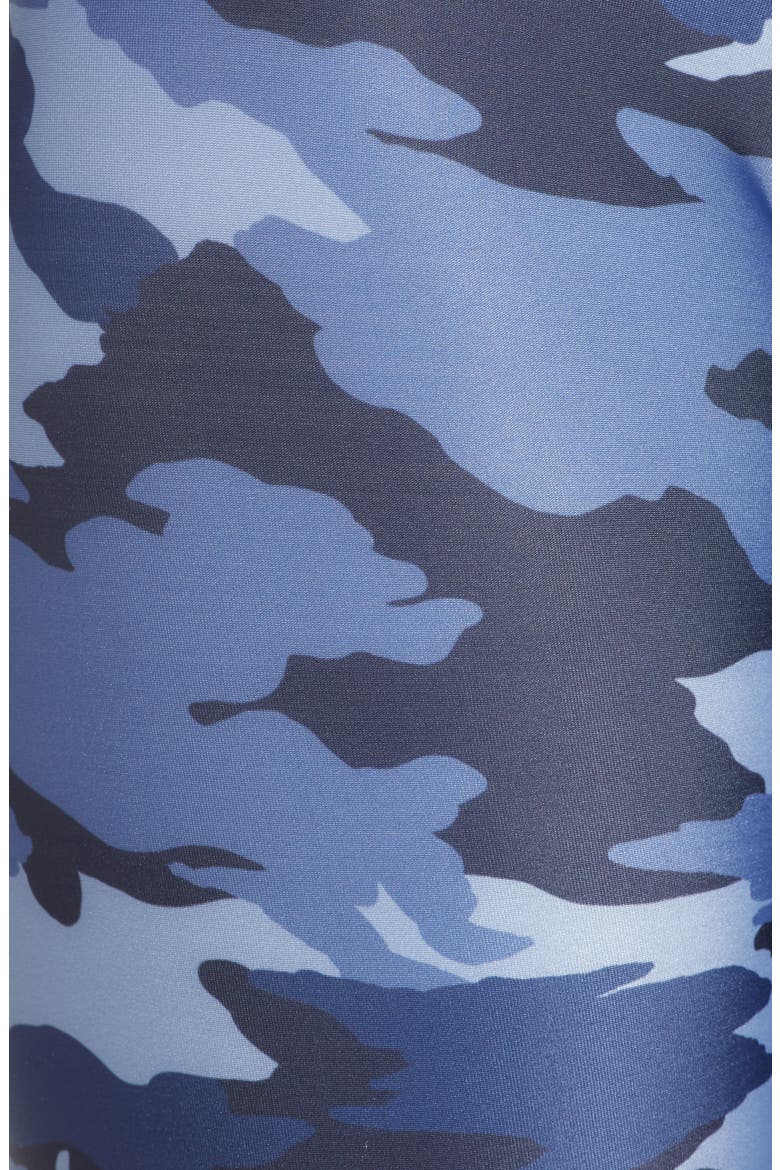Lux Camo High Waist Biker Shorts, Alternate, color, BLUE CAMO