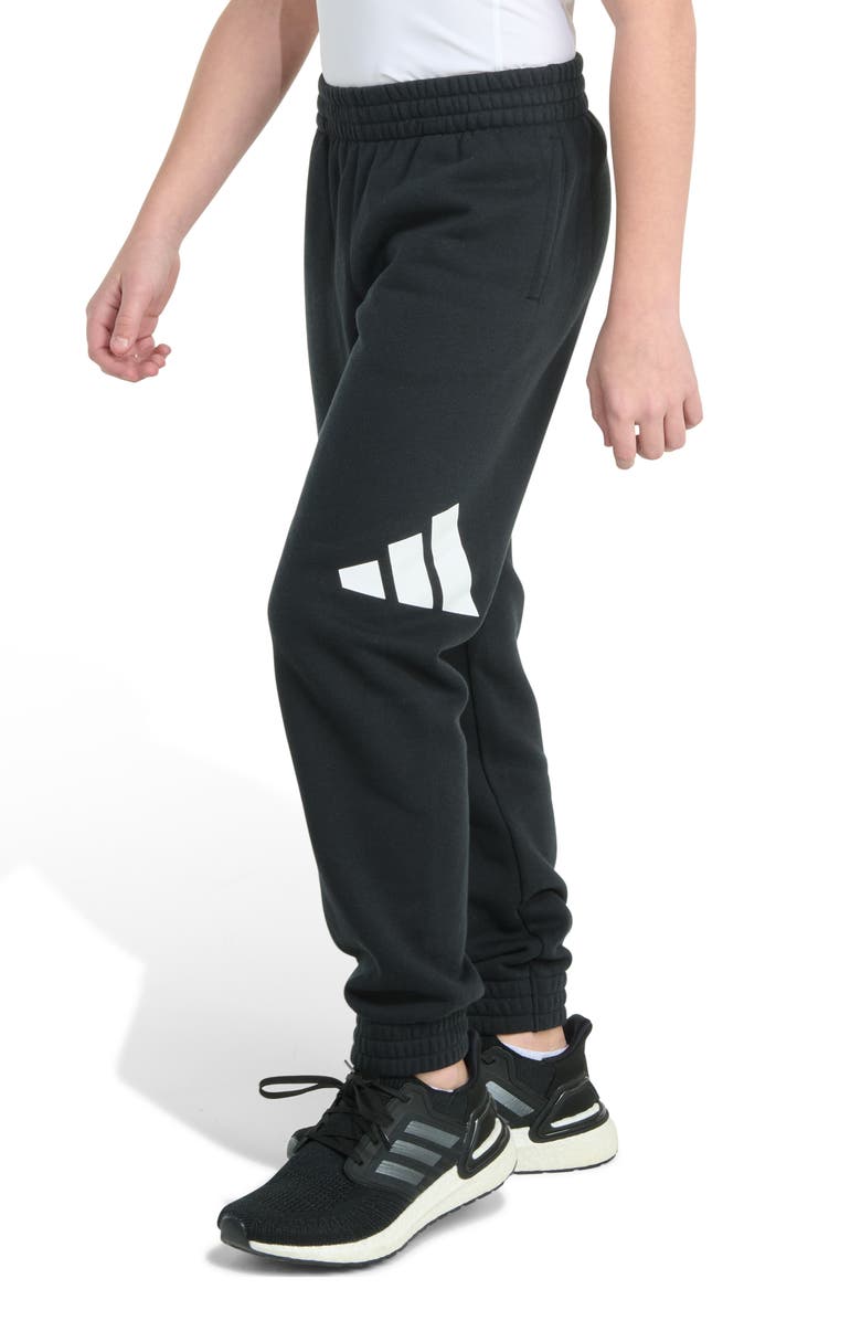 adidas Kids' Big Logo Fleece Joggers, Alternate, color, Black