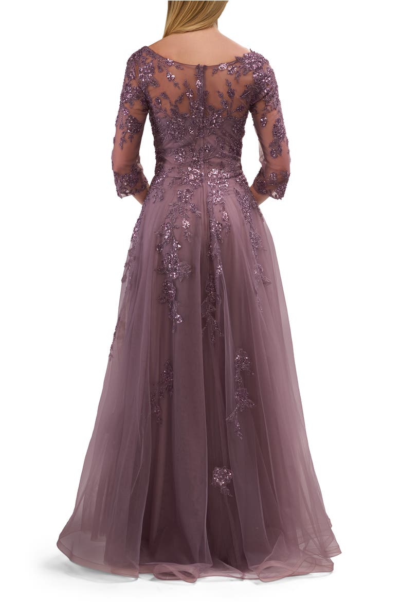 A-line Tulle Mother of the Bride Dress with Gorgeous Beaded Lace, Alternate, color, Orchid
