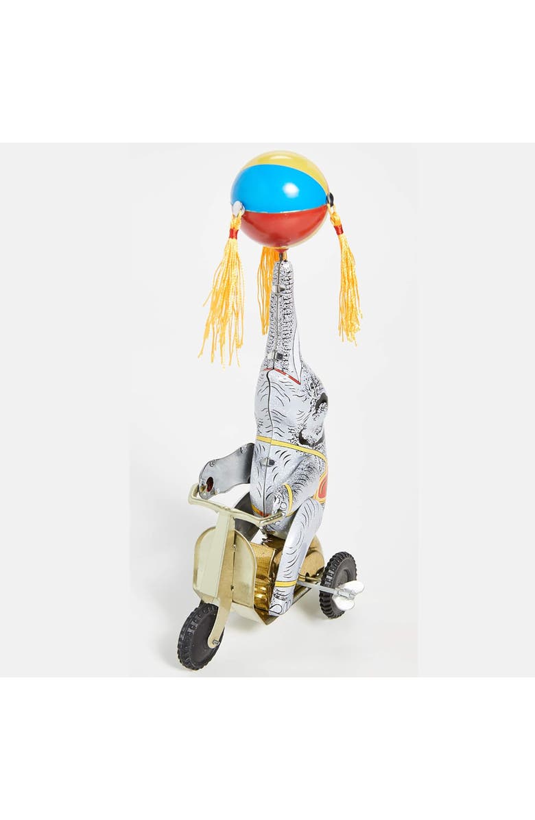 Schylling Tin Elephant On Bike, Alternate, color, Gray