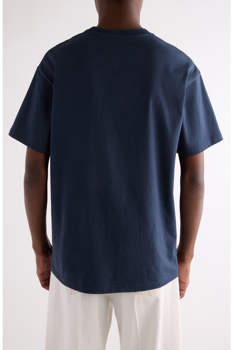 Regular Fit Logo Patch T-Shirt, Alternate, color, NAVY/ WHITE