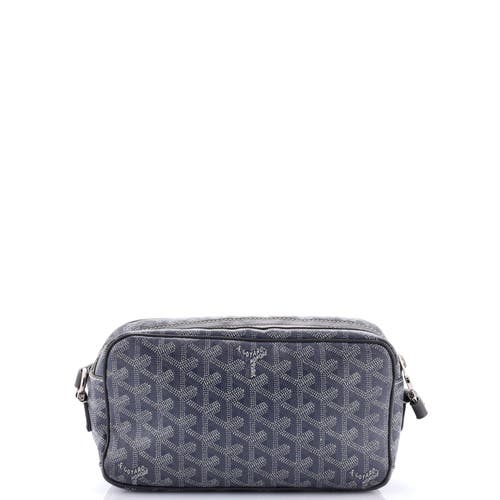Pre-owned Goyard Goyard Cap Vert Bag Coated Canvas In Gray