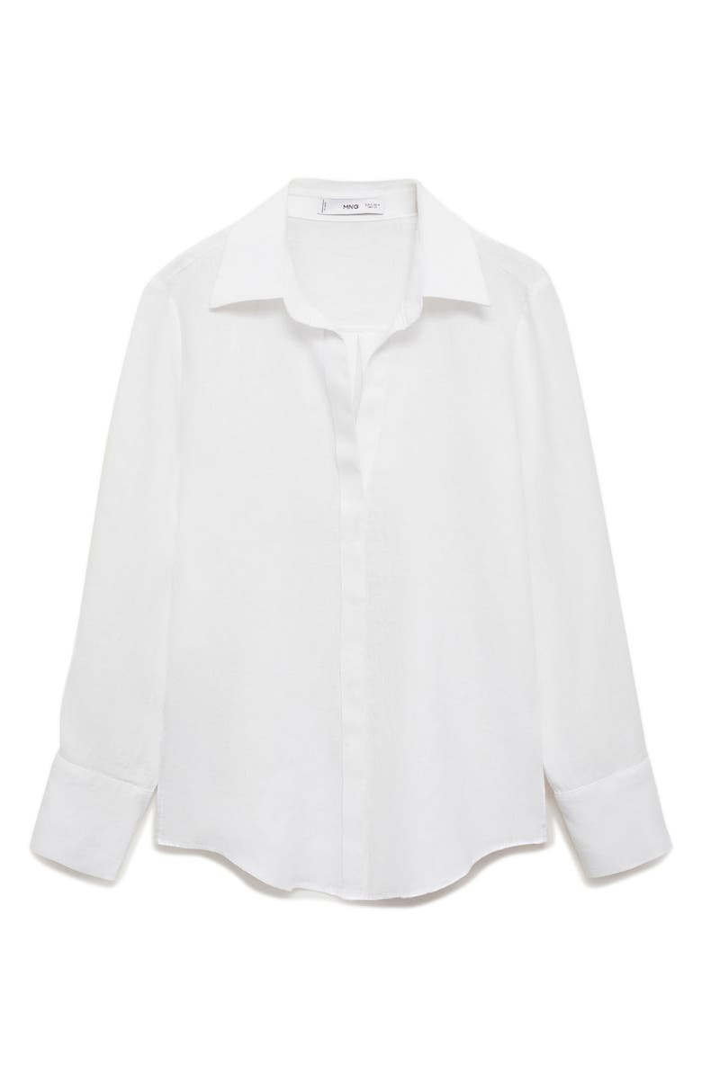 MANGO Linen Shirt, Alternate, color, 