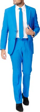 OppoSuits Blue Steel Slim Fit Two-Piece Suit & Tie Set
