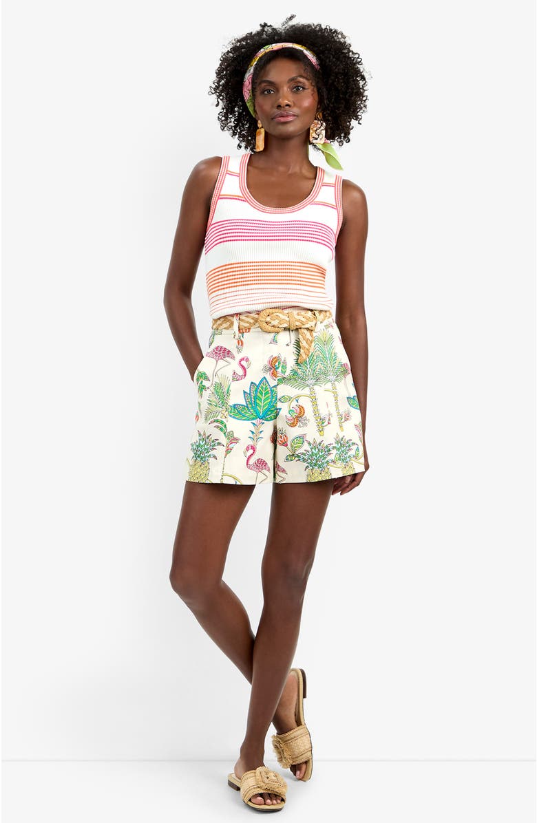 Trina Turk Noriah Flamingo Fizz Voile Short, Main, color, Flamingo Fizz Voile