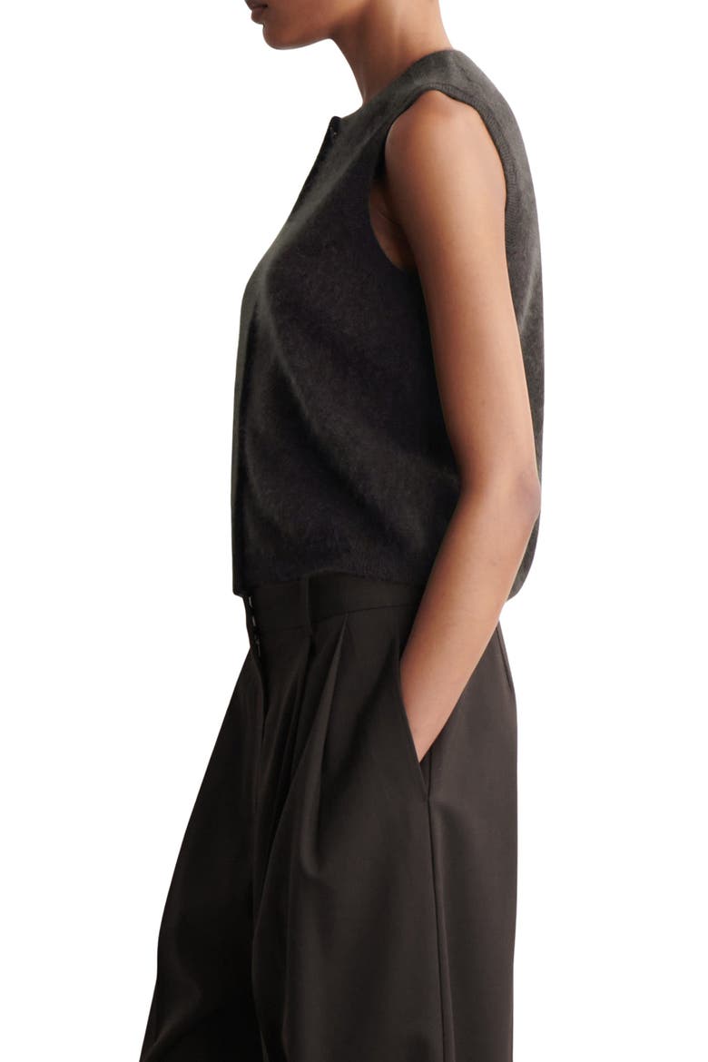 Elver Cashmere Sweater Vest, Alternate, color, BROWN DARK