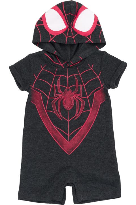 Spider-Verse Miles Morales Cosplay Hooded Romper