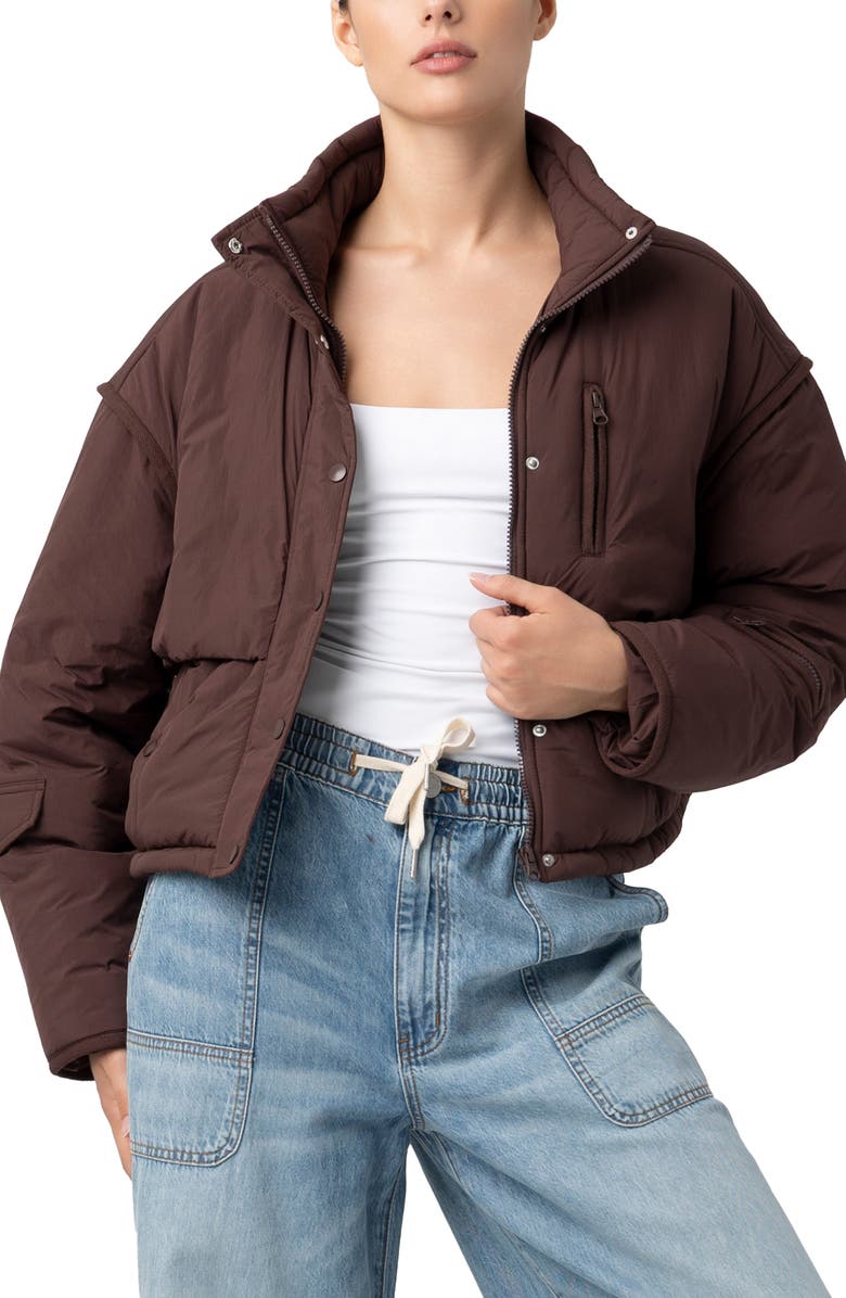 BLANKNYC Insulated Crop Jacket, Alternate, color, Winning Streak