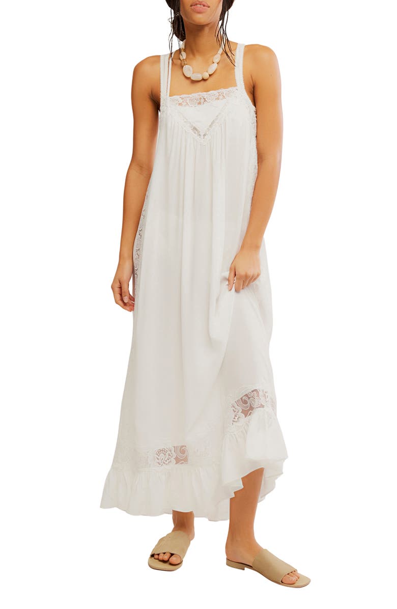 Free People Kiss Me Later Slipdress, Main, color, Clean Ivory