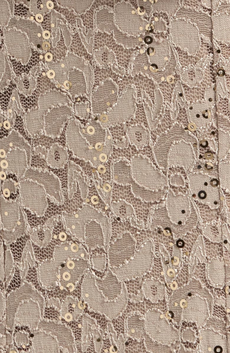 SL FASHIONS Long Fit & Flare Jacket Dress, Alternate, color, Champagne