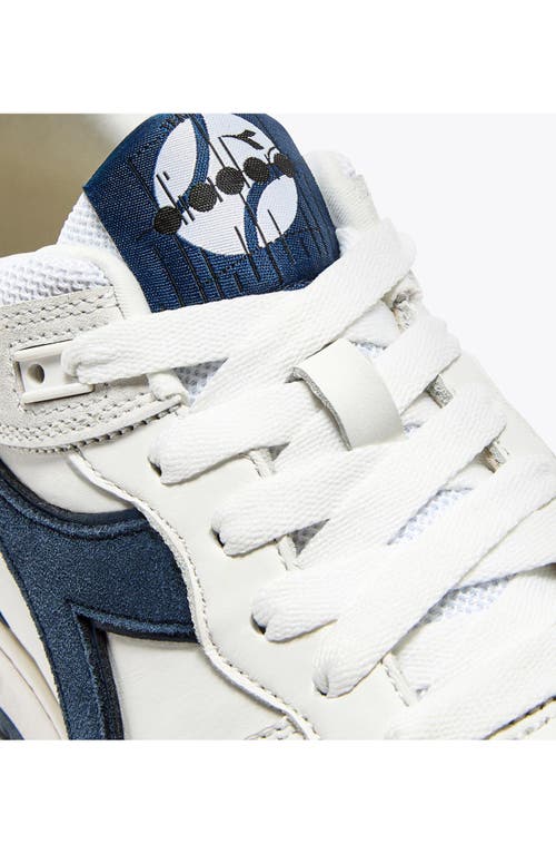 Diadora Heritage B.560 Used Lace In White/majolica Blue