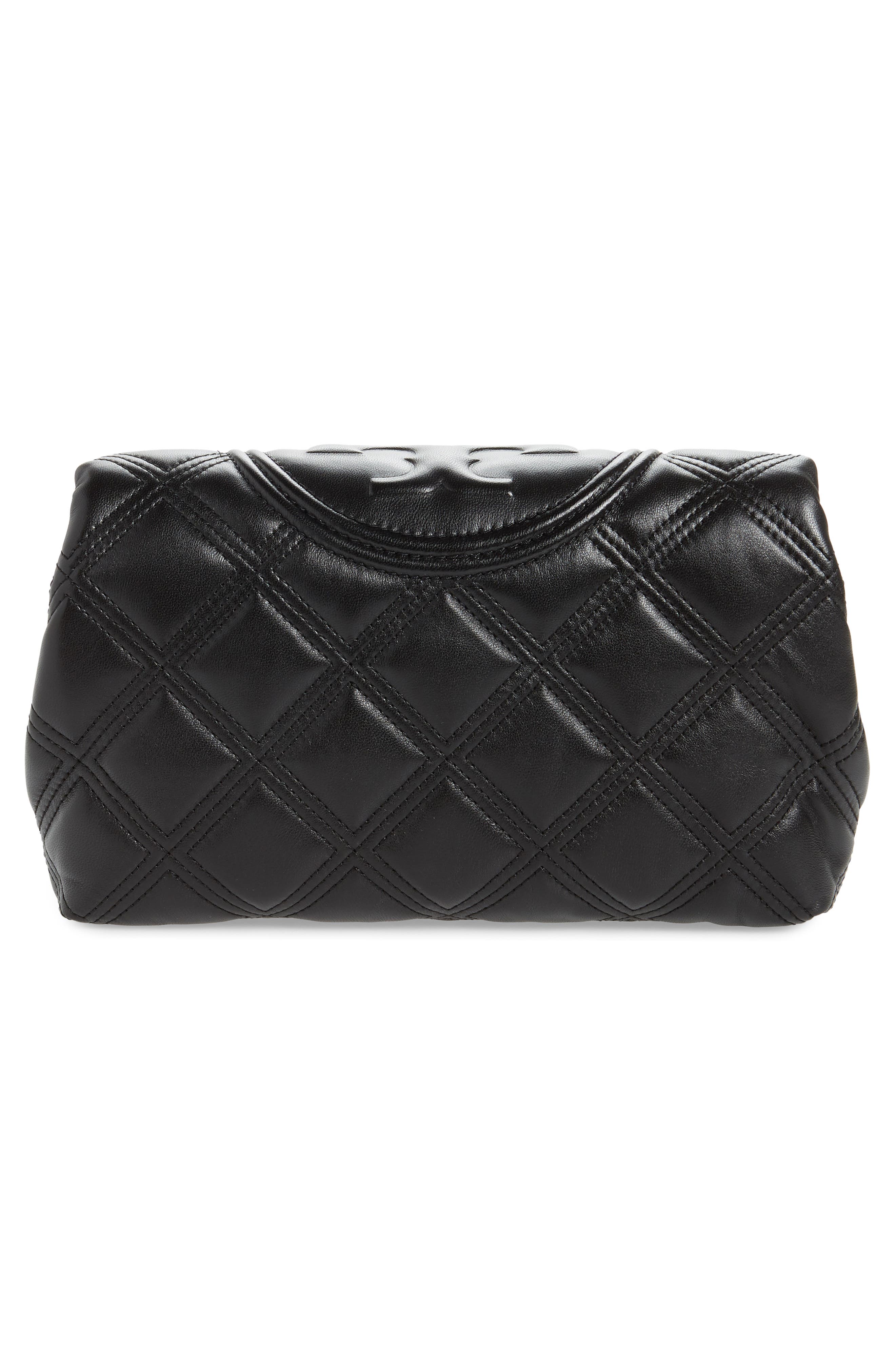 Tory Burch Fleming Soft Quilted Leather Clutch, Alternate, color, 