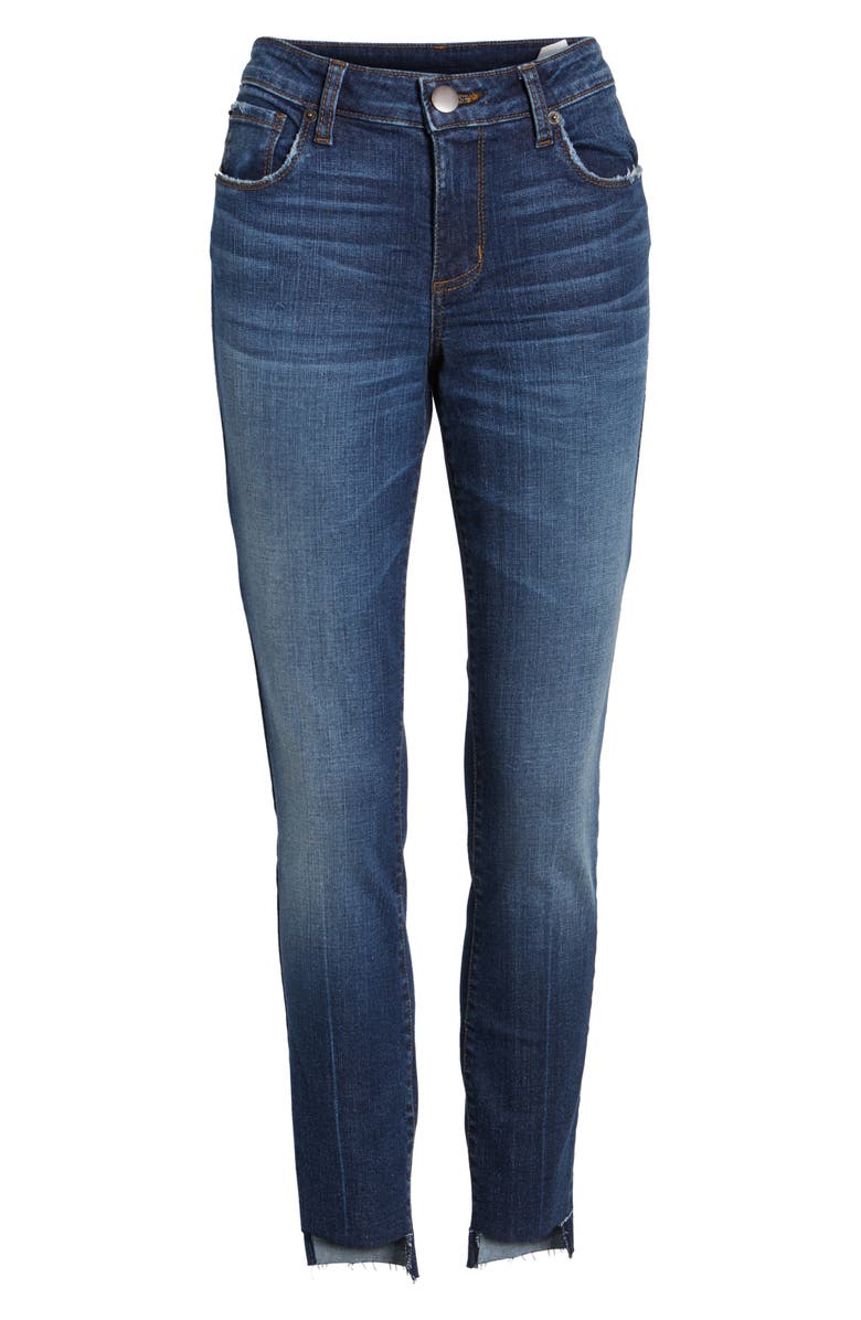 BP. Ripped Step Hem Skinny Jeans, Alternate, color, 