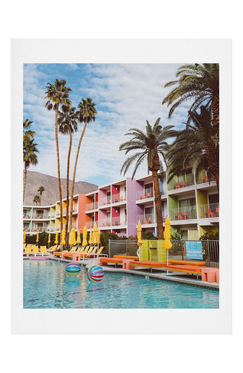 Deny Designs Palm Springs Pool Day VII Art Print, Main, color,