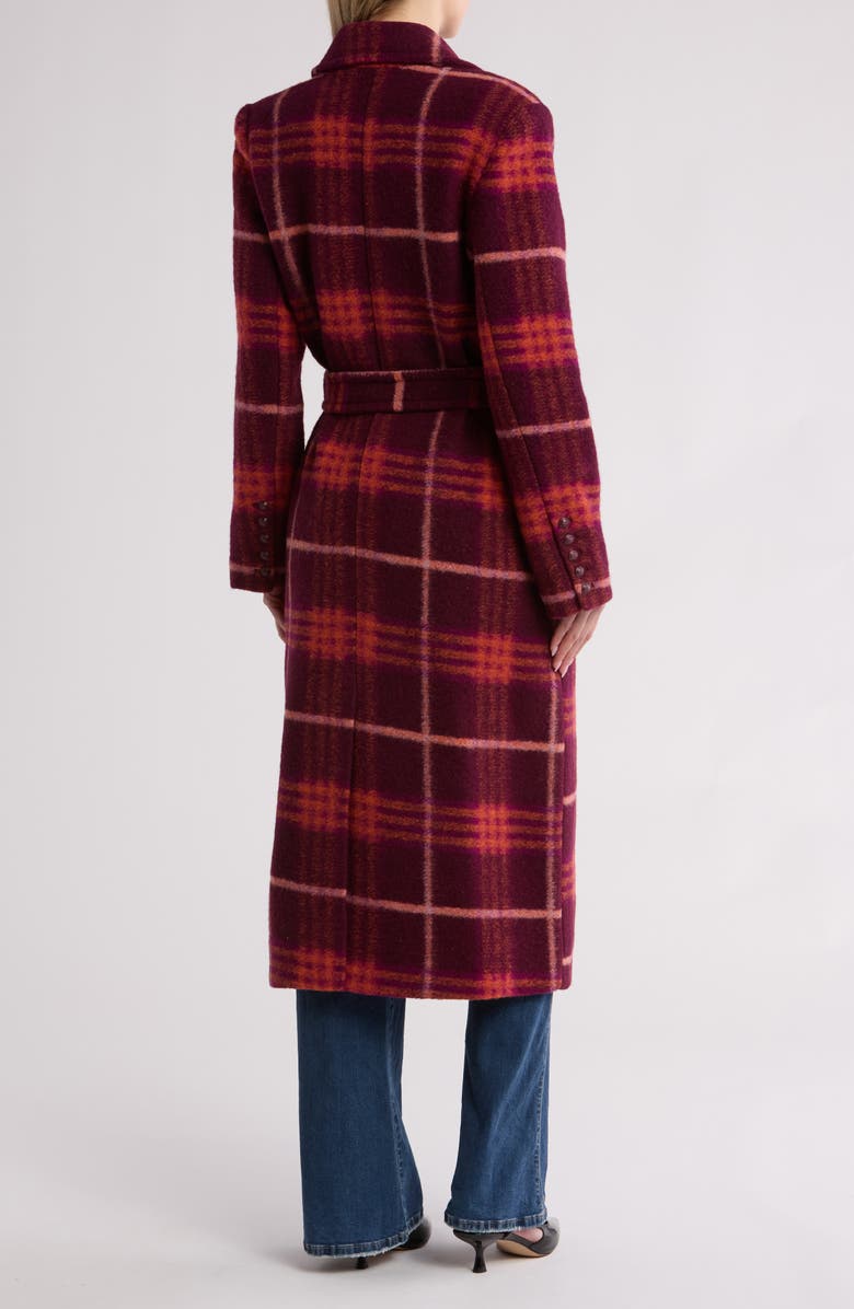 L'AGENCE Olina Plaid Coat, Alternate, color, 